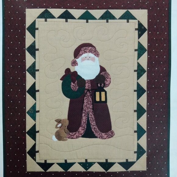 Vintage Santa Wall Quilt Sewing Pattern 22" x 27.5" Quilted Father Christmas - Picture 3 of 9